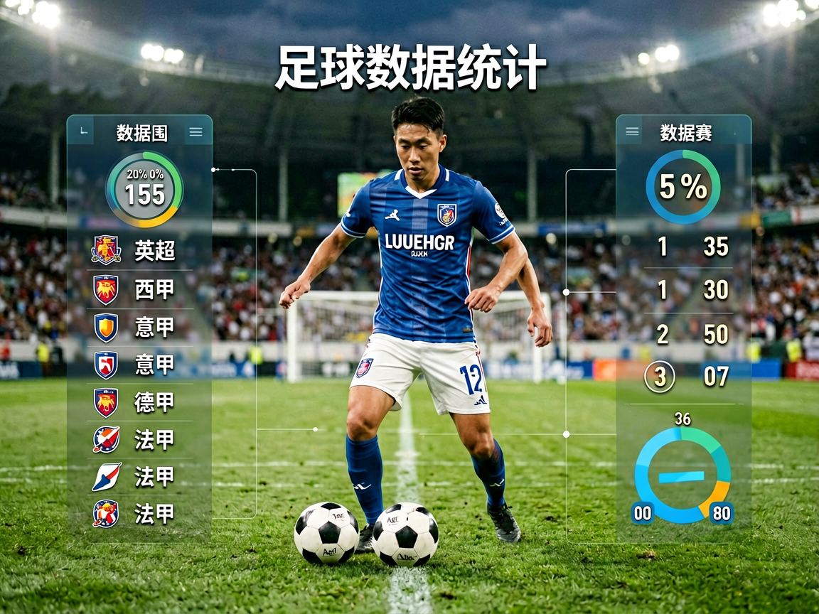 足球数据统计面板：联赛积分射手榜与技术指标可视化展示